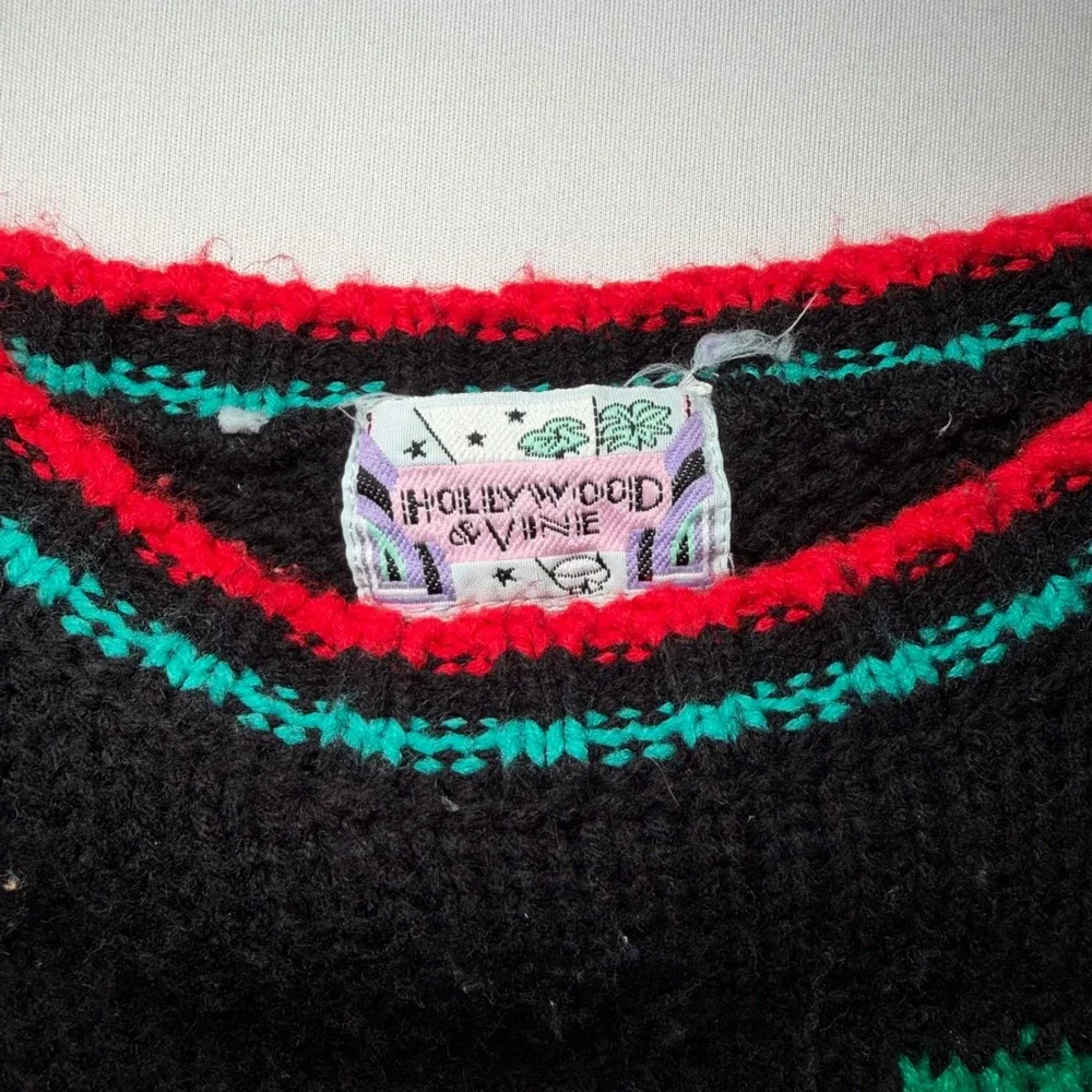 VTG 90s‎ Hollywood & Vine Abstract Sweater Mens Medium Multicolor Geometric